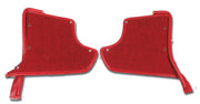 1965-1967 Corvette Kick Panels W/Carpet - Red-412930-Corvette-Store-Online