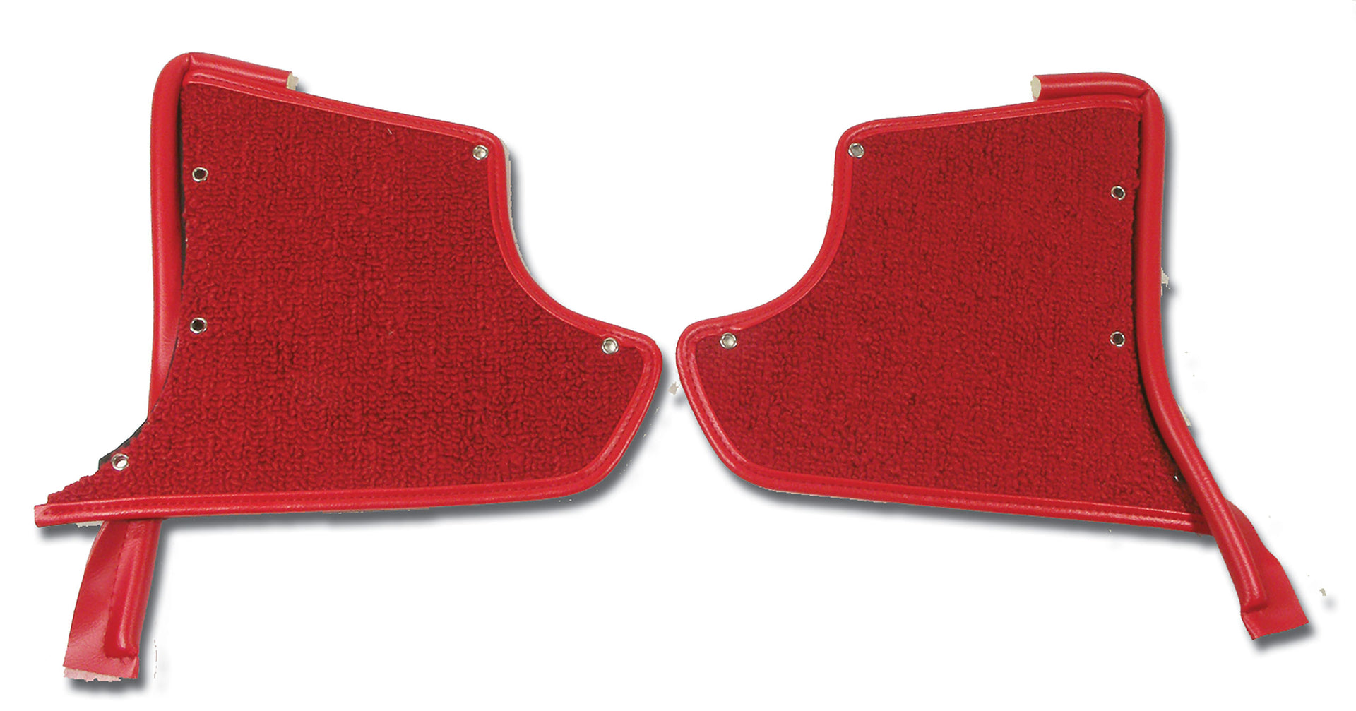 1965-1967 Corvette Kick Panels W/Carpet - Red-412930-Corvette-Store-Online