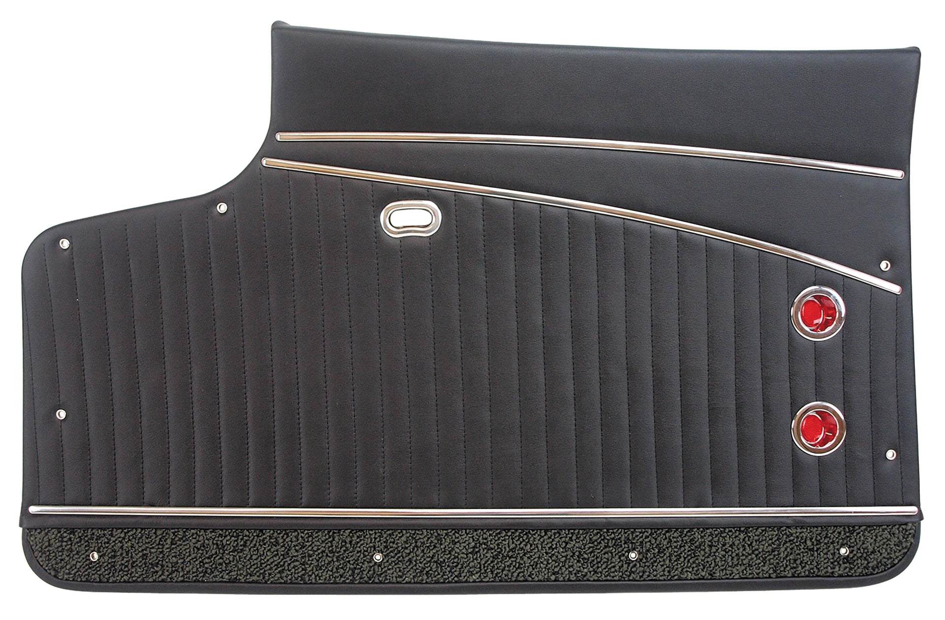 1962-1962 Corvette Door Panels Black Leather Deluxe-414420-Corvette-Store-Online