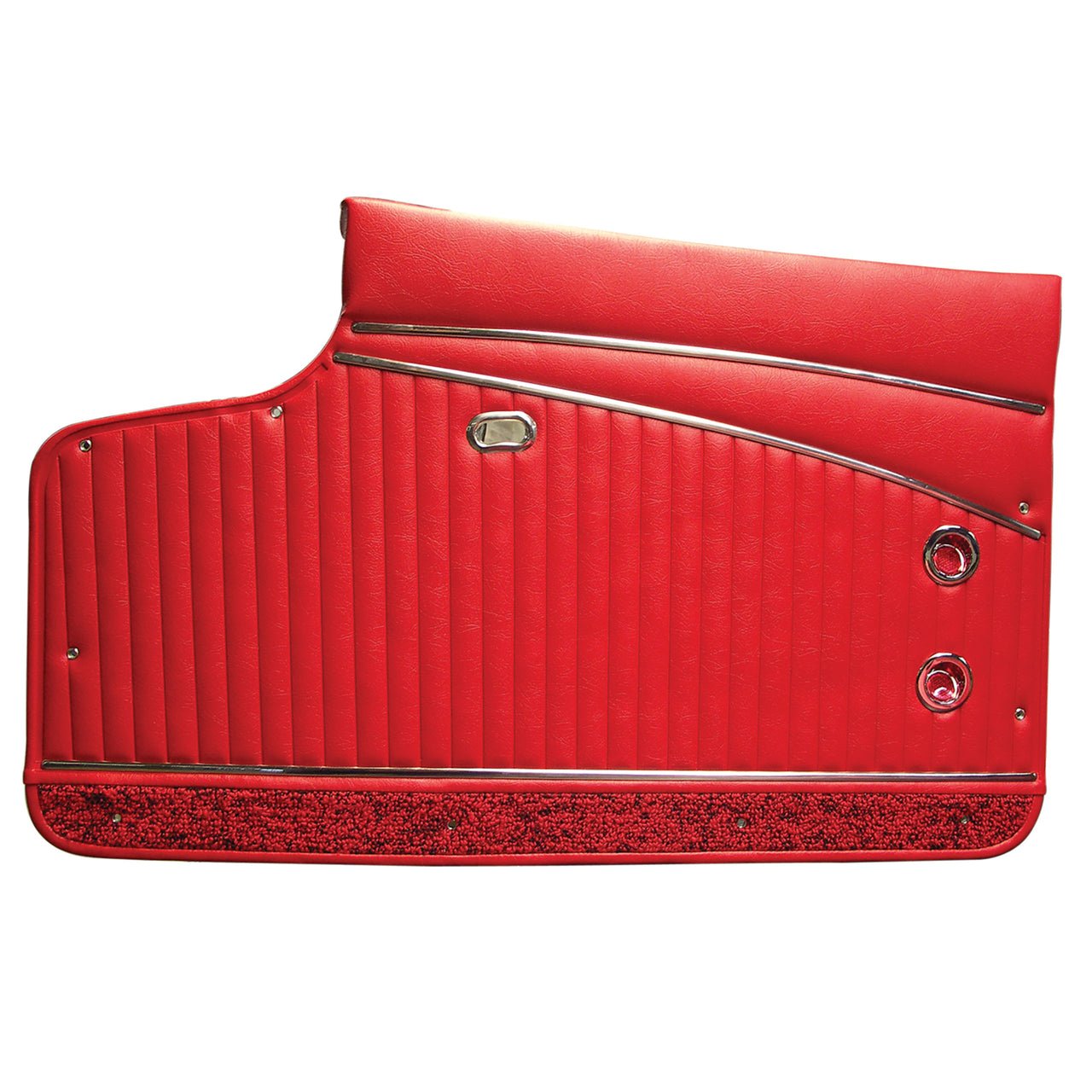 1962-1962 Corvette Door Panels Red Leather Deluxe-414435-Corvette-Store-Online