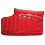1962-1962 Corvette Door Panels Red Leather Deluxe-414435-Corvette-Store-Online