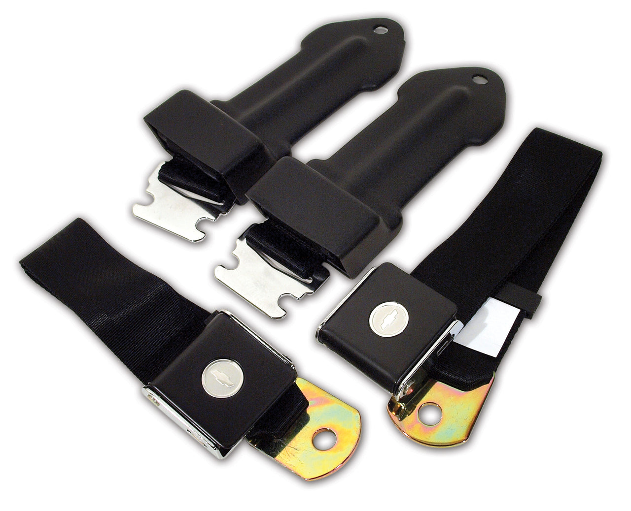 1965-1966 Corvette Seat Belts Bowtie Lift Latch - Black-41551-Corvette-Store-Online