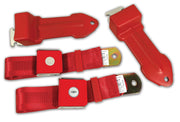 1965-1966 Corvette Seat Belts Bowtie Lift Latch - Red-41552-Corvette-Store-Online