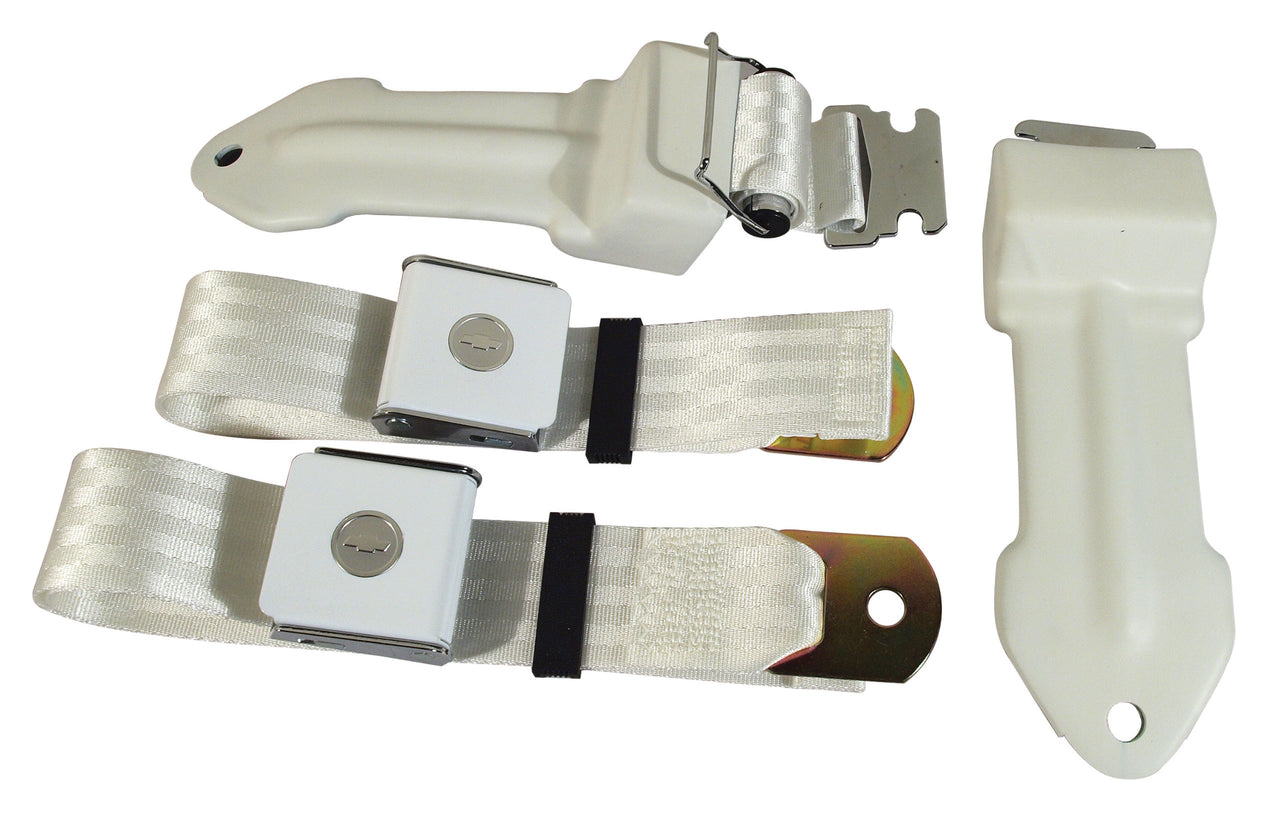 1965-1966 Corvette Seat Belts Lift Latch - White-41556-Corvette-Store-Online