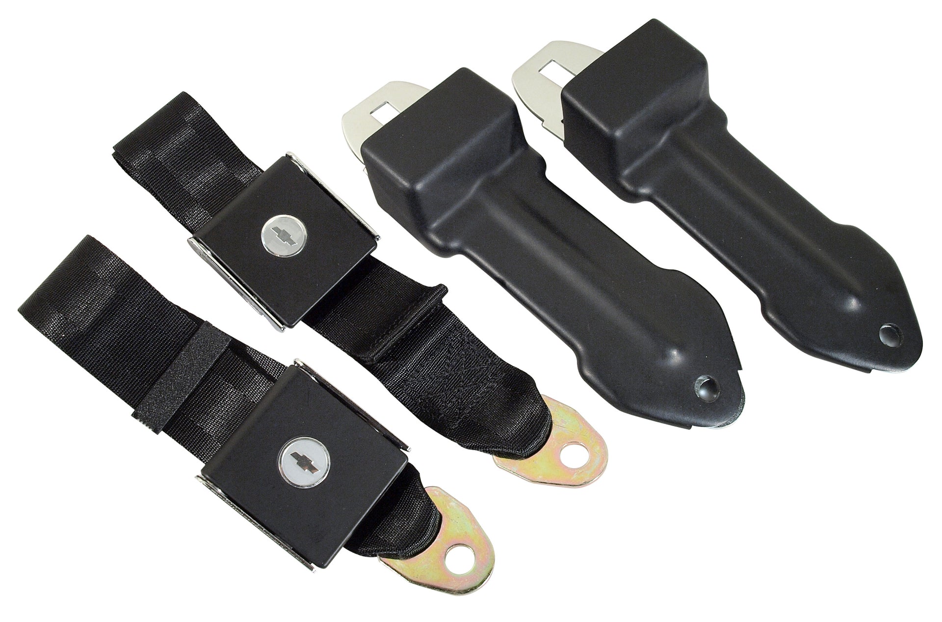 1965-1966 Corvette Seat Belts Bowtie Lift Latch - Black-41594-Corvette-Store-Online