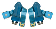 1965-1966 Corvette Seat Belts Bowtie Lift Latch - Bright Blue-41598-Corvette-Store-Online
