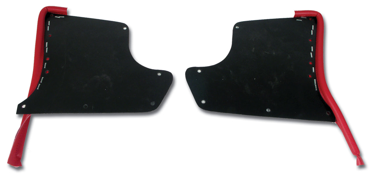 1963-1964 Corvette Kick Panels W/Windlace - Red-416135-Corvette-Store-Online
