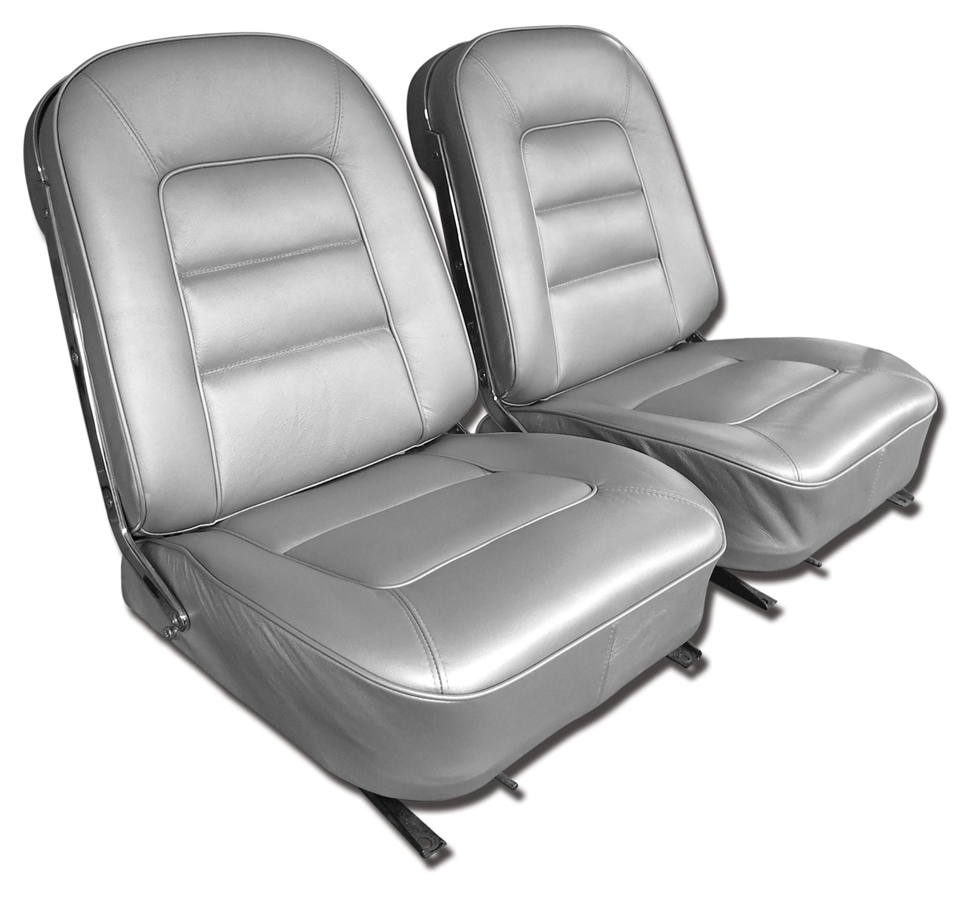 1965-1965 Corvette Vinyl Seat Covers Silver-417361-Corvette-Store-Online