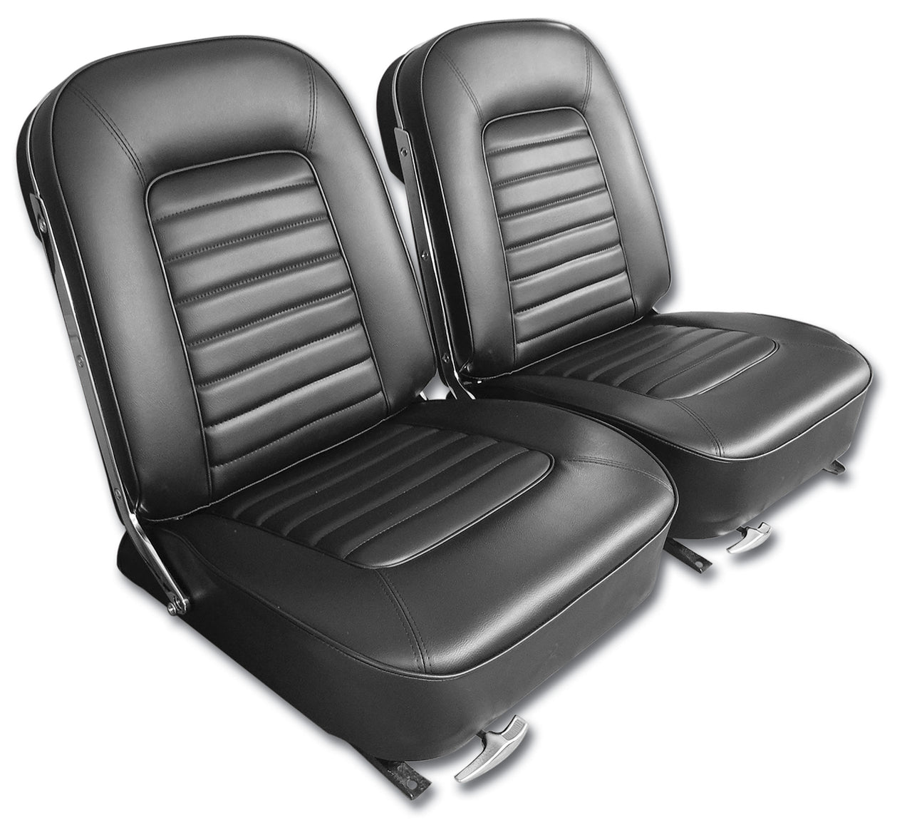 1966-1966 Corvette Vinyl Seat Covers Black-417420-Corvette-Store-Online