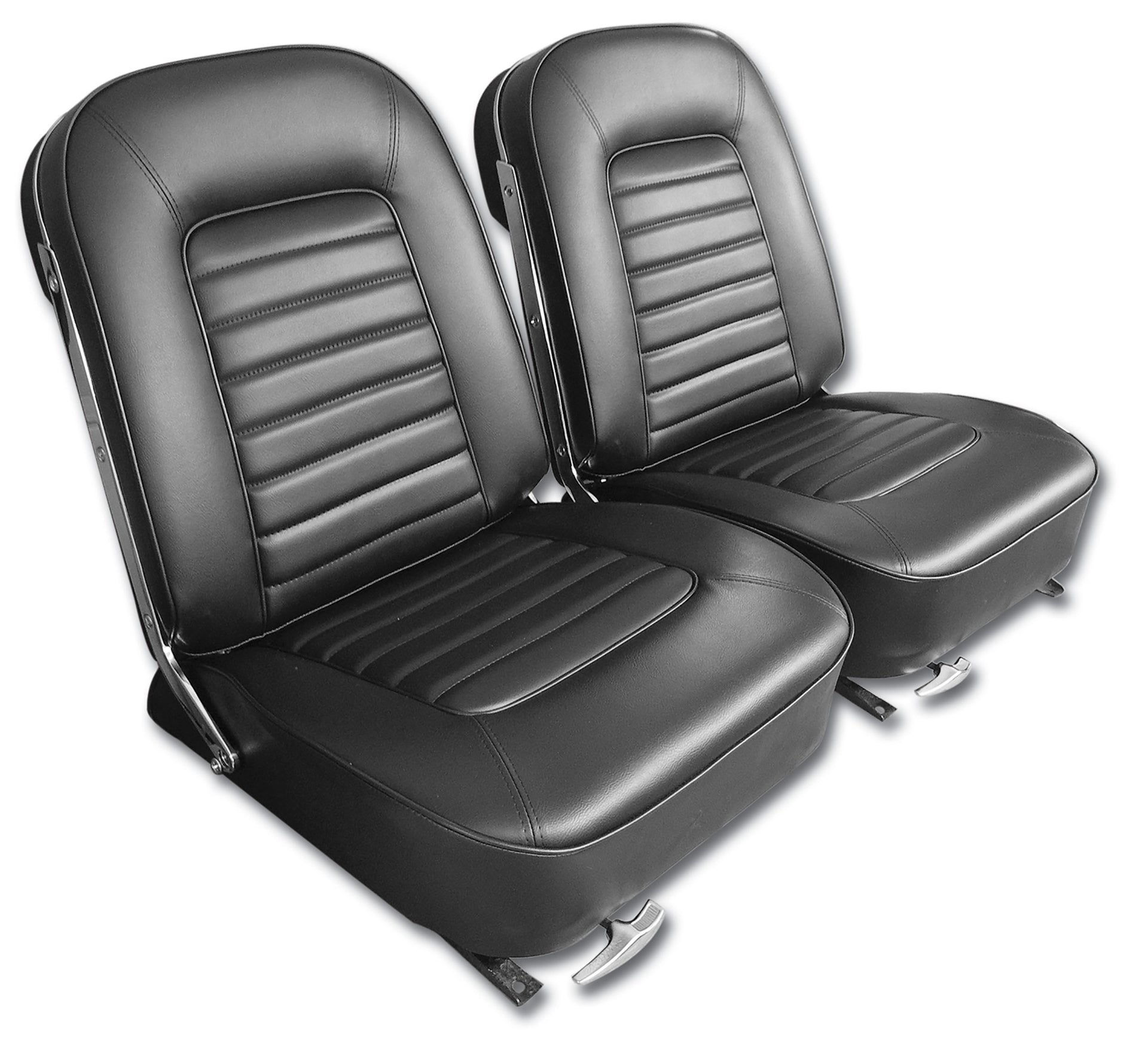 1966-1966 Corvette Vinyl Seat Covers Black-417420-Corvette-Store-Online