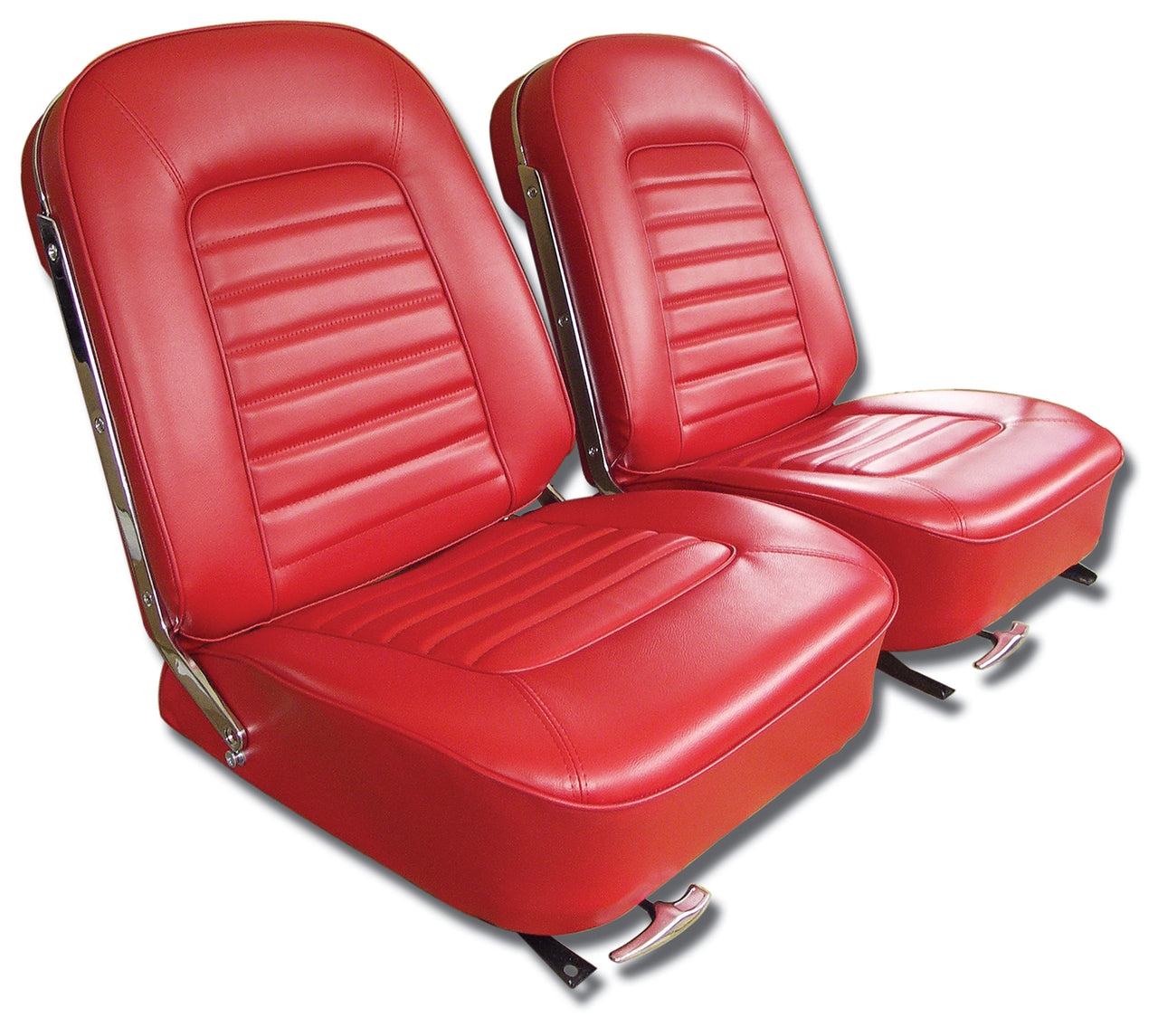 1966-1966 Corvette Vinyl Seat Covers Red-417430-Corvette-Store-Online