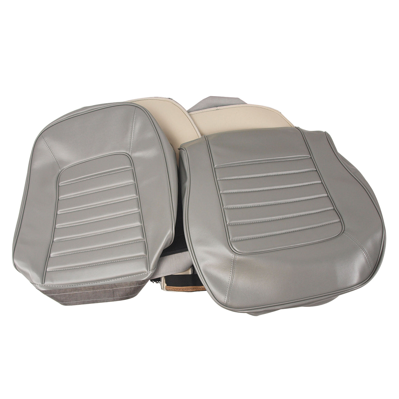 1966-1966 Corvette Vinyl Seat Covers Silver-417461-Corvette-Store-Online