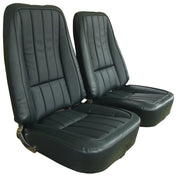 1969-1969 Corvette Mounted Seats Green Vinyl With Headrest Bracket-417714MH-Corvette-Store-Online