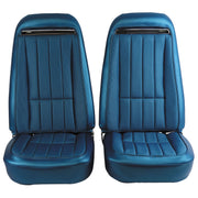 1970-1970 Corvette Mounted Seats Bright Blue Vinyl With Shoulder Harness-417841MS-Corvette-Store-Online