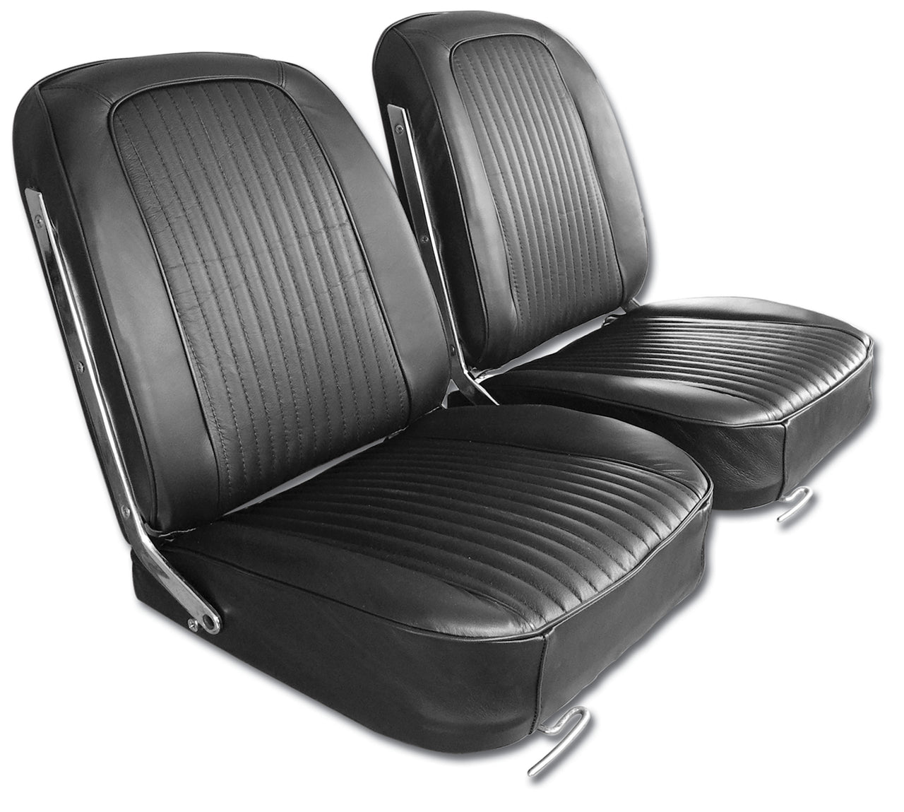 1963-1963 Corvette Leather Seat Covers Black-418320-Corvette-Store-Online
