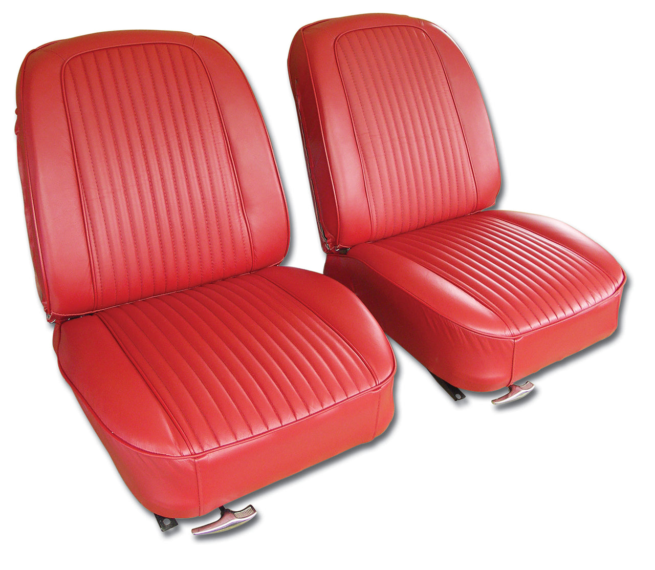 1963-1963 Corvette Leather Seat Covers Red-418335-Corvette-Store-Online
