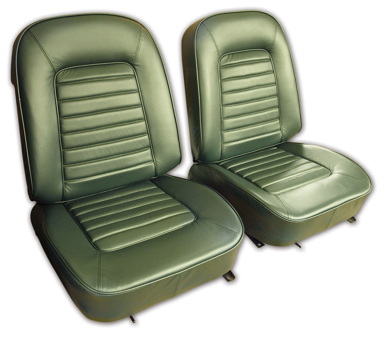 1966-1966 Corvette Leather Seat Covers Green-418614-Corvette-Store-Online