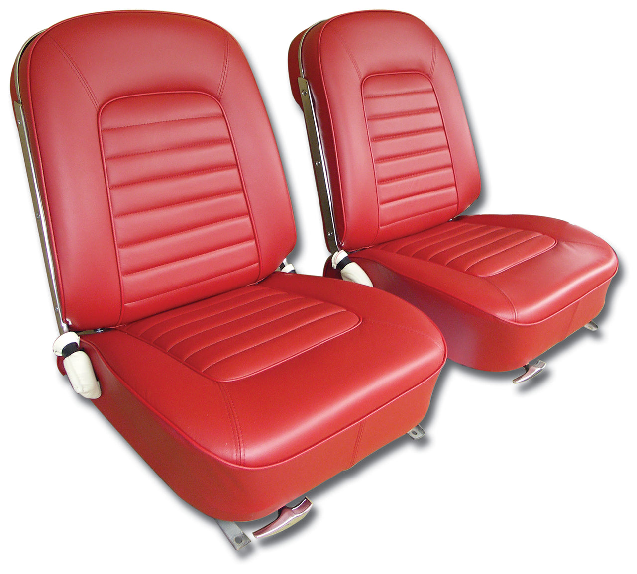 1966-1966 Corvette Leather Seat Covers Red-418630-Corvette-Store-Online
