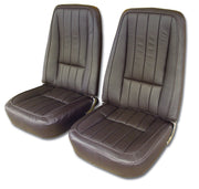 1968-1968 Corvette Mounted Seats Tobacco 100% Leather First Design Without Headrest Bracket-418828ME-Corvette-Store-Online