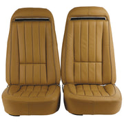 1970-1971 Corvette Mounted Seats Light Saddle 100% Leather Without Shoulder Harness-419115M-Corvette-Store-Online