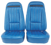 1970-1970 Corvette Mounted Seats Bright Blue 100% Leather Without Shoulder Harness-419141M-Corvette-Store-Online