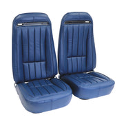 1971-1971 Corvette Mounted Seats Royal Blue 100% Leather With Shoulder Harness-419147MS-Corvette-Store-Online