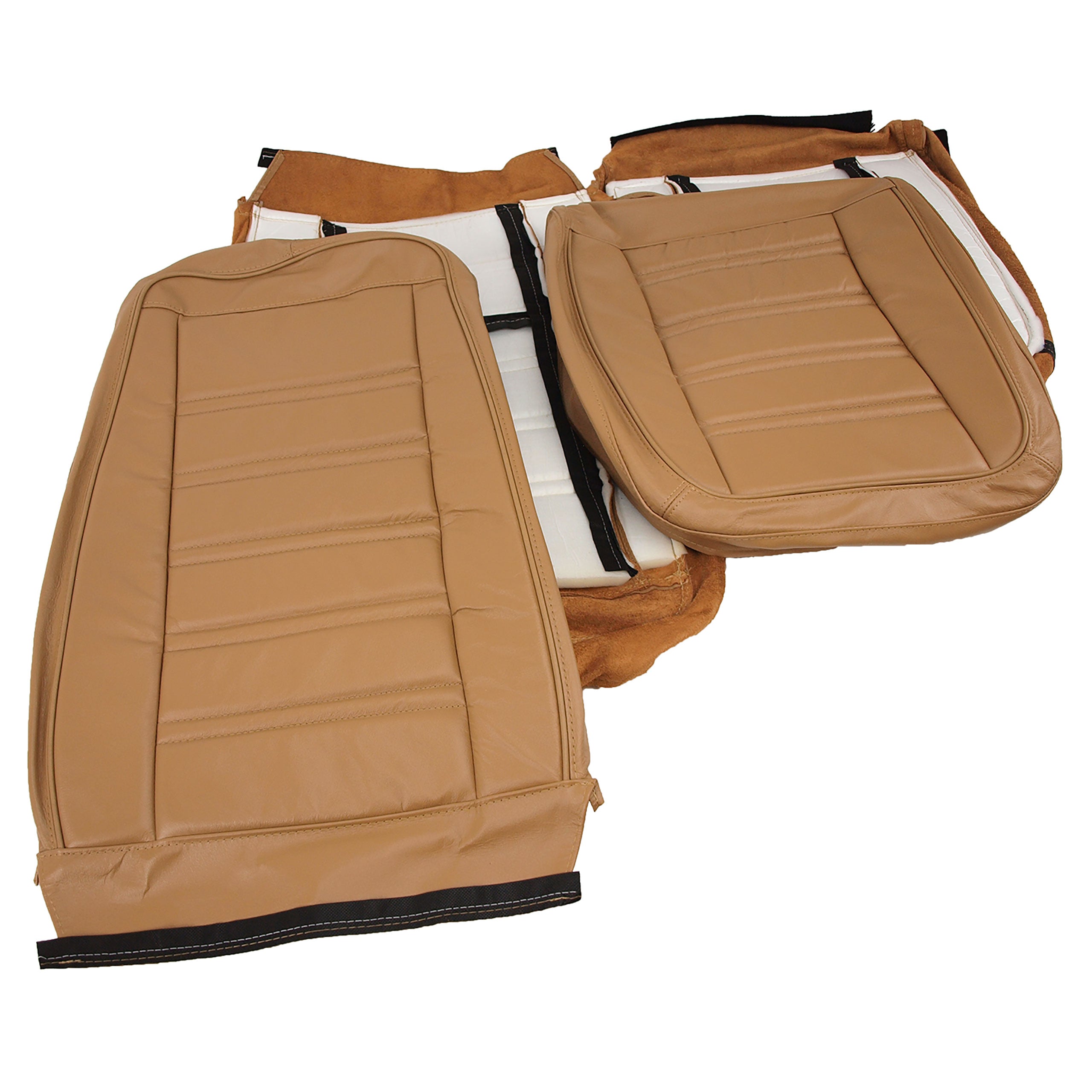 1973-1974 Corvette Embroidered 100% Leather Seat Covers - Oxblood - CA main image 1