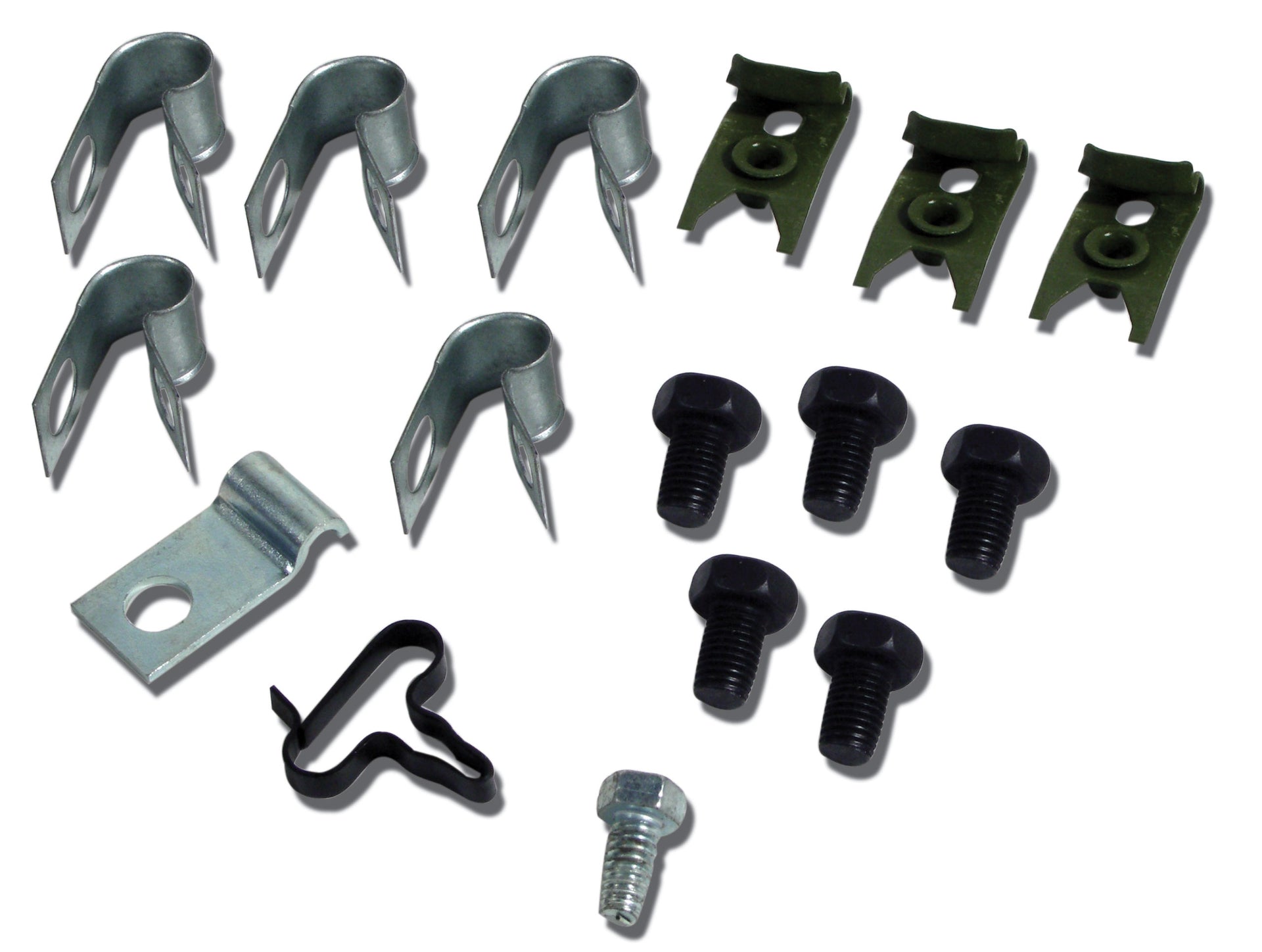 1966-1966 Corvette Brake Line Clip & Screw Set Correct-42084-Corvette-Store-Online