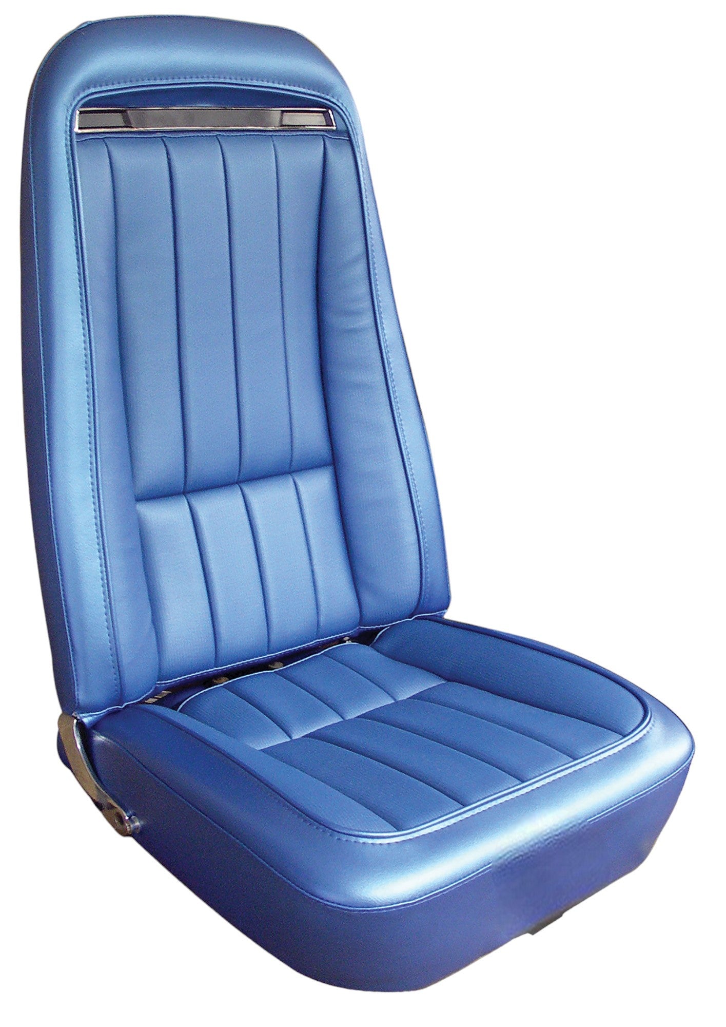 1970-1970 Corvette Mounted Seats Bright Blue "Leather-Like" Vinyl Without Shoulder Harness-421241M-Corvette-Store-Online