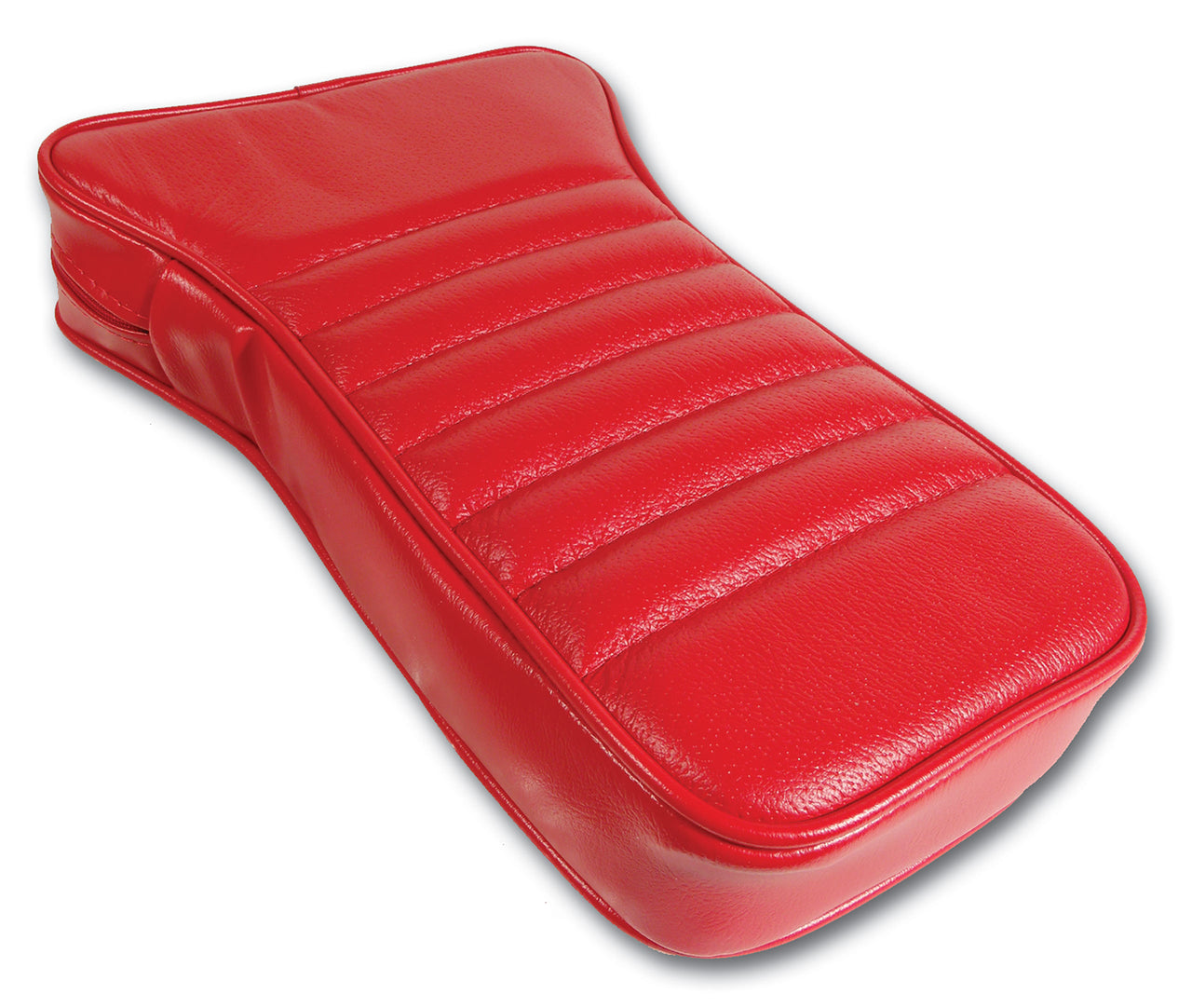 1967-1967 Corvette Reproduction Center Armrest - Red Leather W/Vinyl-424630-Corvette-Store-Online