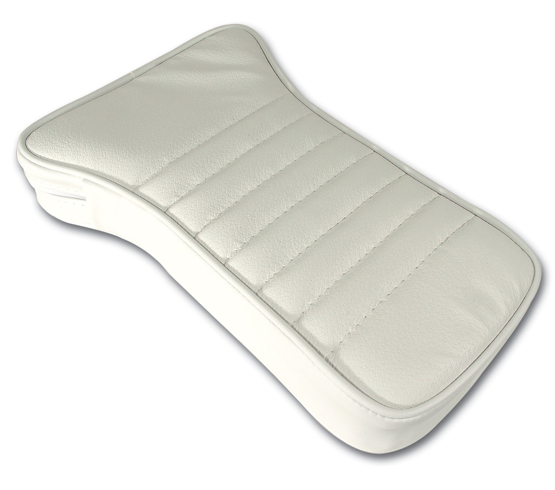 1967-1967 Corvette Reproduction Center Armrest - White Leather W/Vinyl-424665-Corvette-Store-Online