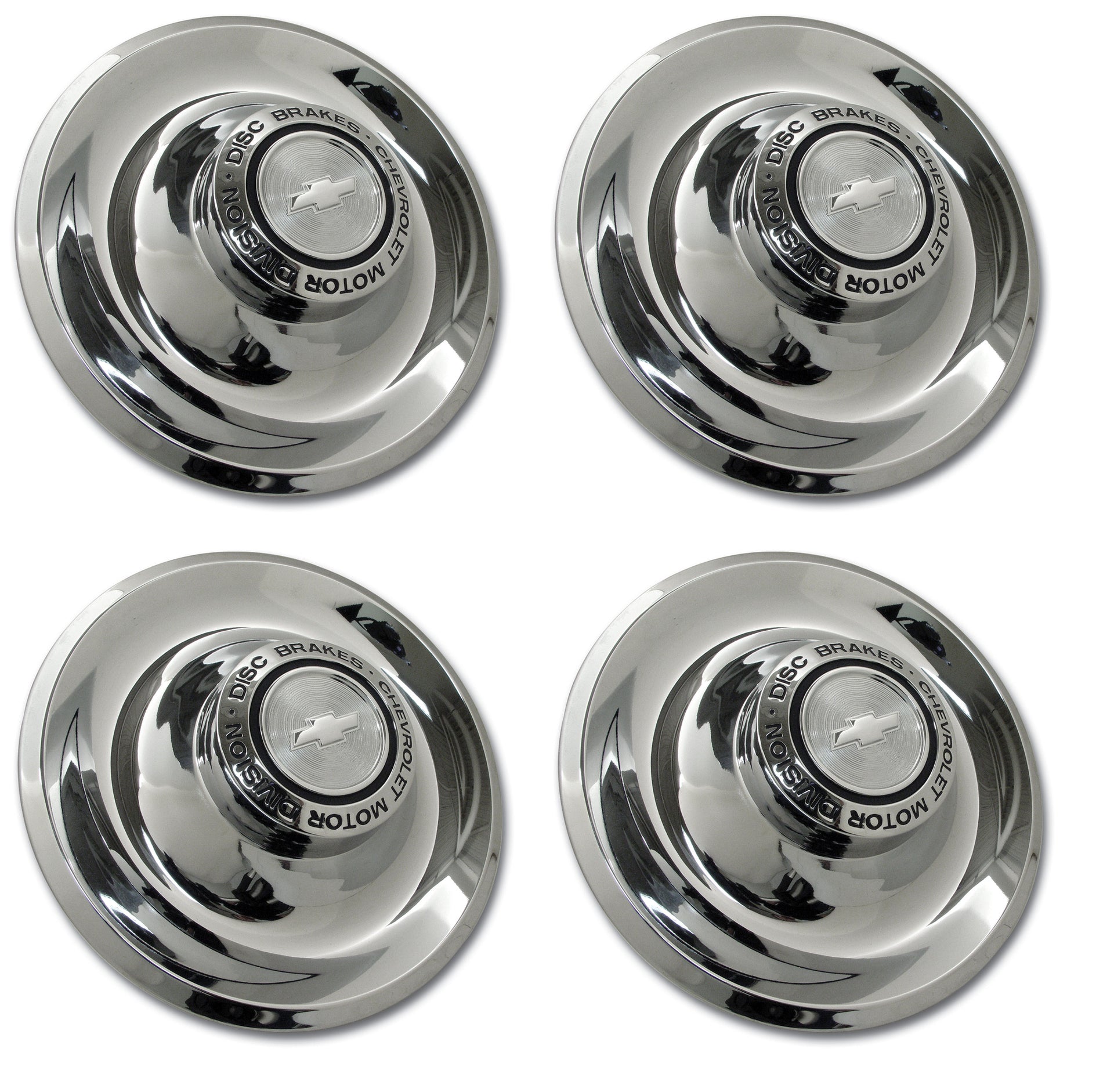 1967-1967 Corvette Rally Hubcaps W/Disc Brake Center - 4 Piece Set-42511-Corvette-Store-Online