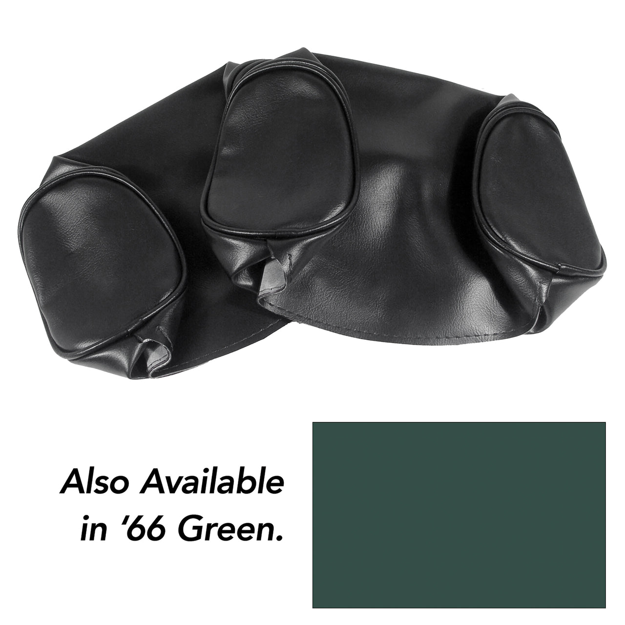1966-1966 Corvette Headrest Covers Green Vinyl-425514-Corvette-Store-Online