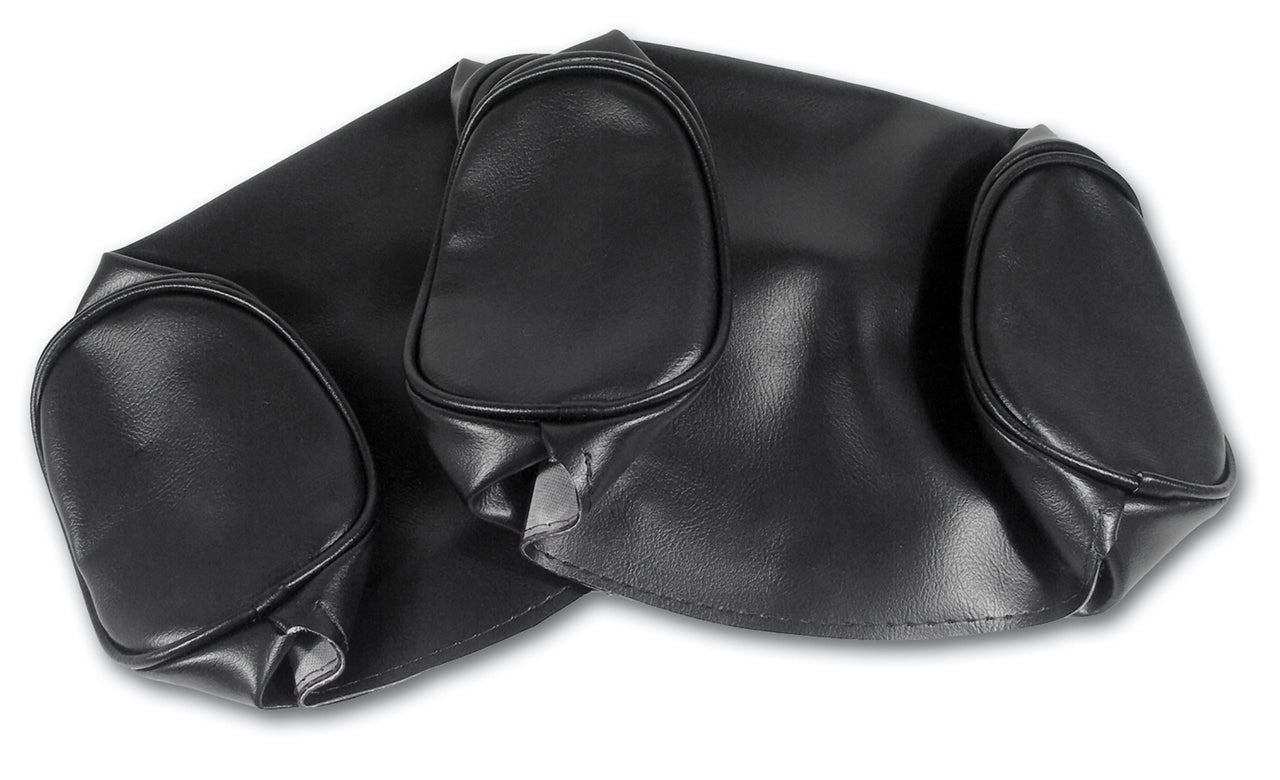 1966-1966 Corvette Headrest Covers Black Vinyl-425520-Corvette-Store-Online