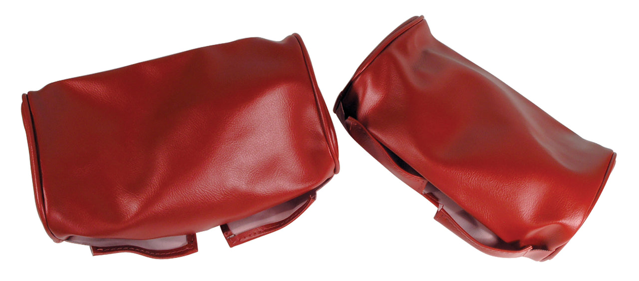 1966-1966 Corvette Headrest Covers Red Vinyl-425530-Corvette-Store-Online