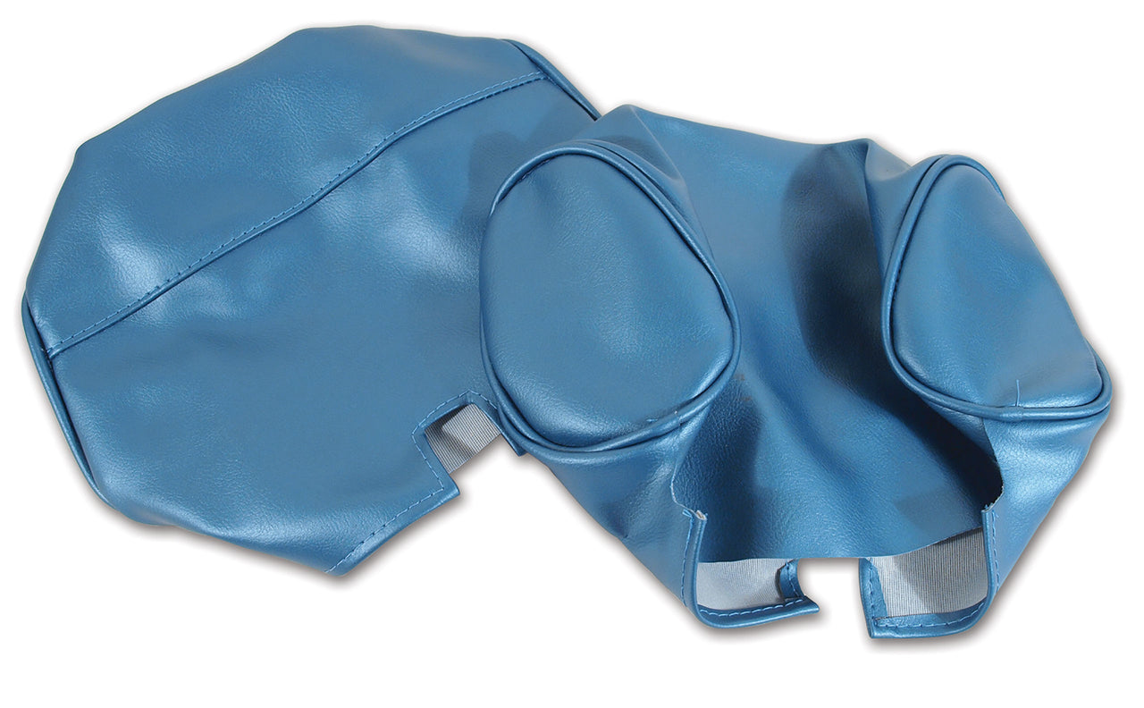 1966-1966 Corvette Headrest Covers Bright Blue Vinyl-425540-Corvette-Store-Online