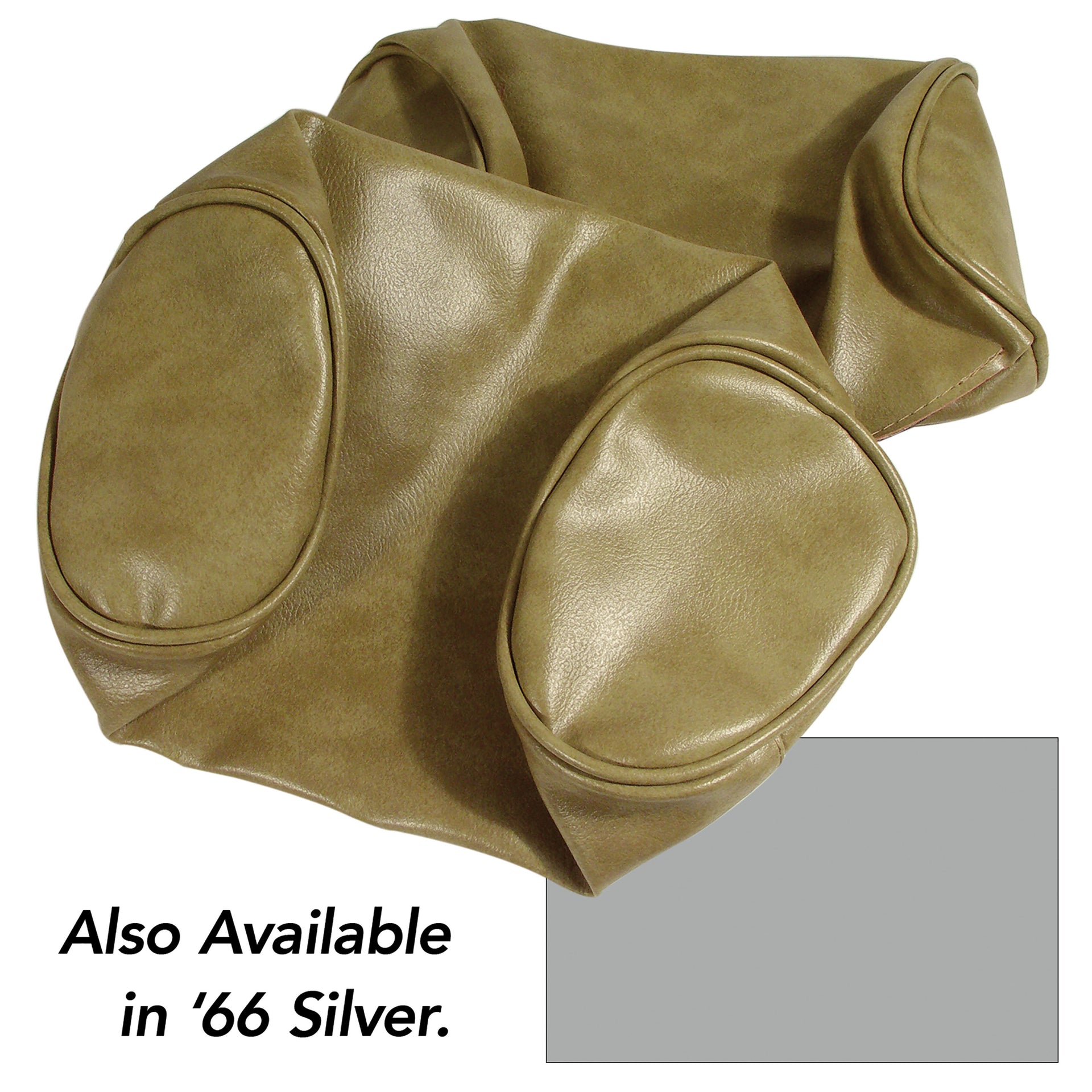 1966-1966 Corvette Headrest Covers Silver Vinyl-425561-Corvette-Store-Online