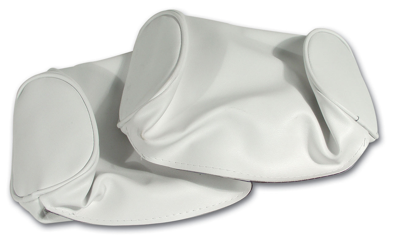 1966-1966 Corvette Headrest Covers White Vinyl-425565-Corvette-Store-Online