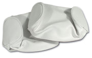 1966-1966 Corvette Headrest Covers White Vinyl-425565-Corvette-Store-Online