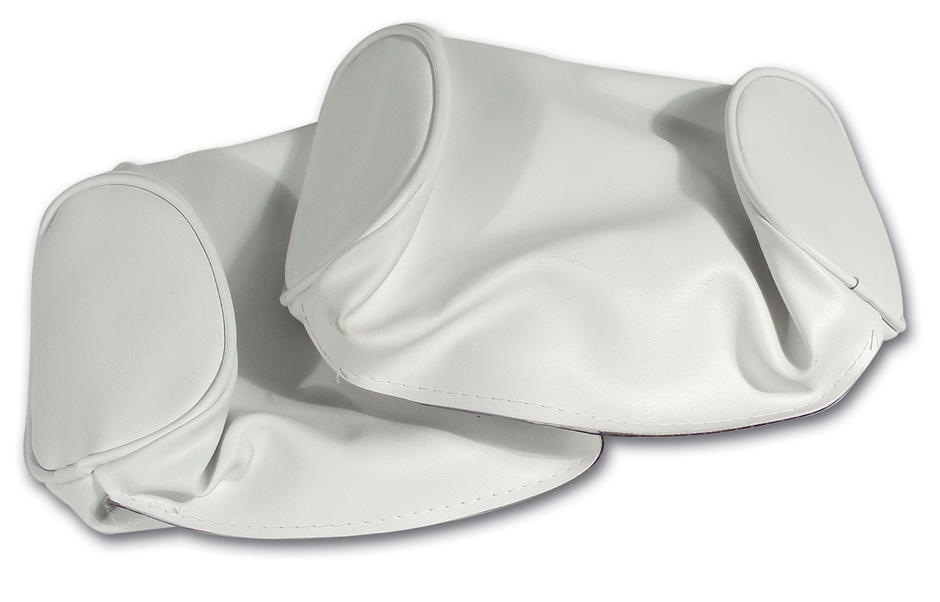 1966-1966 Corvette Headrest Covers White Vinyl-425565-Corvette-Store-Online