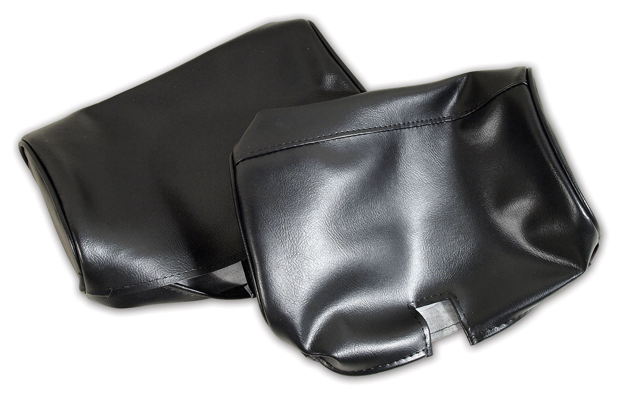 1967-1967 Corvette Headrest Covers Black Vinyl-425620-Corvette-Store-Online