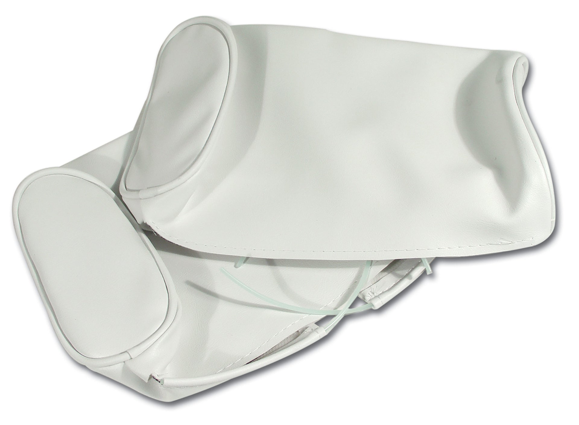 1967-1967 Corvette Headrest Covers White Vinyl-425665-Corvette-Store-Online