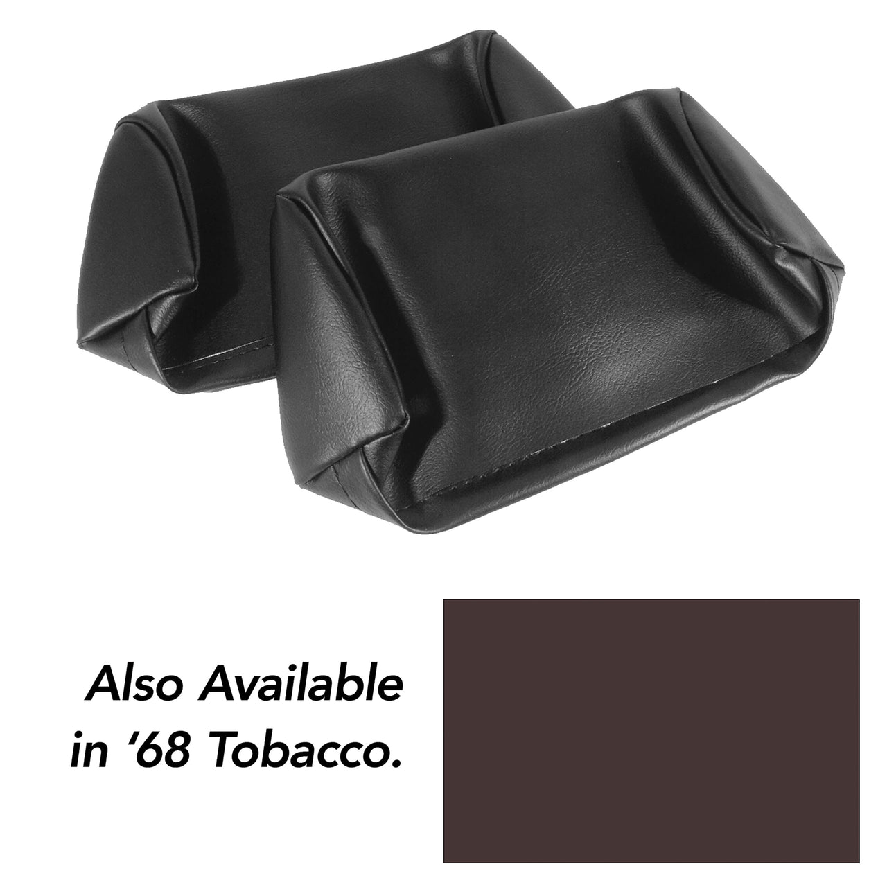 1968-1968 Corvette Headrest Covers Tobacco Vinyl-425728-Corvette-Store-Online