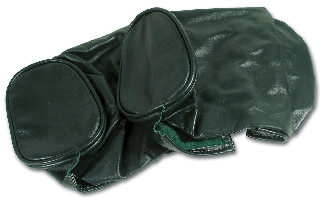 1966-1966 Corvette Headrest Covers Green Leather-425814-Corvette-Store-Online