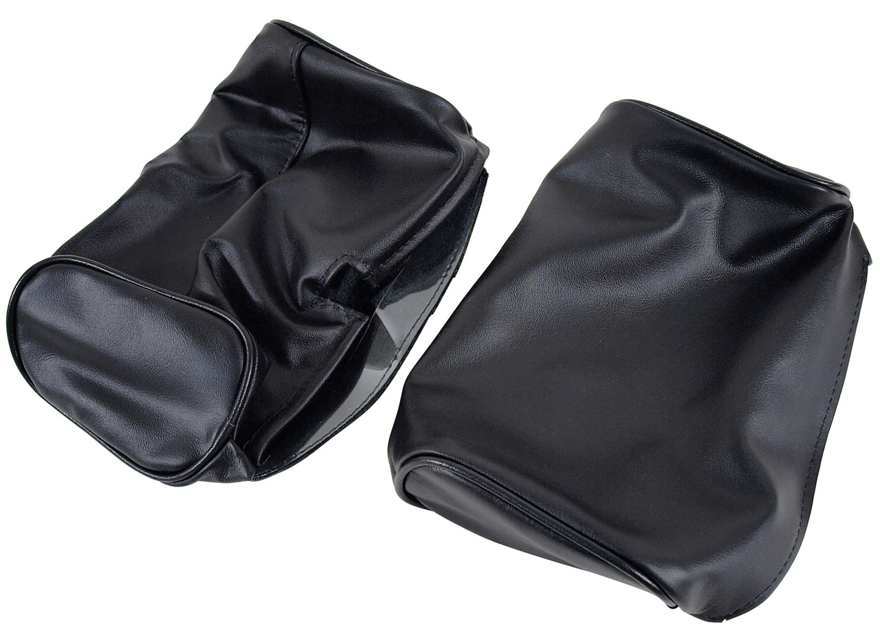 1966-1966 Corvette Headrest Covers Black Leather-425820-Corvette-Store-Online