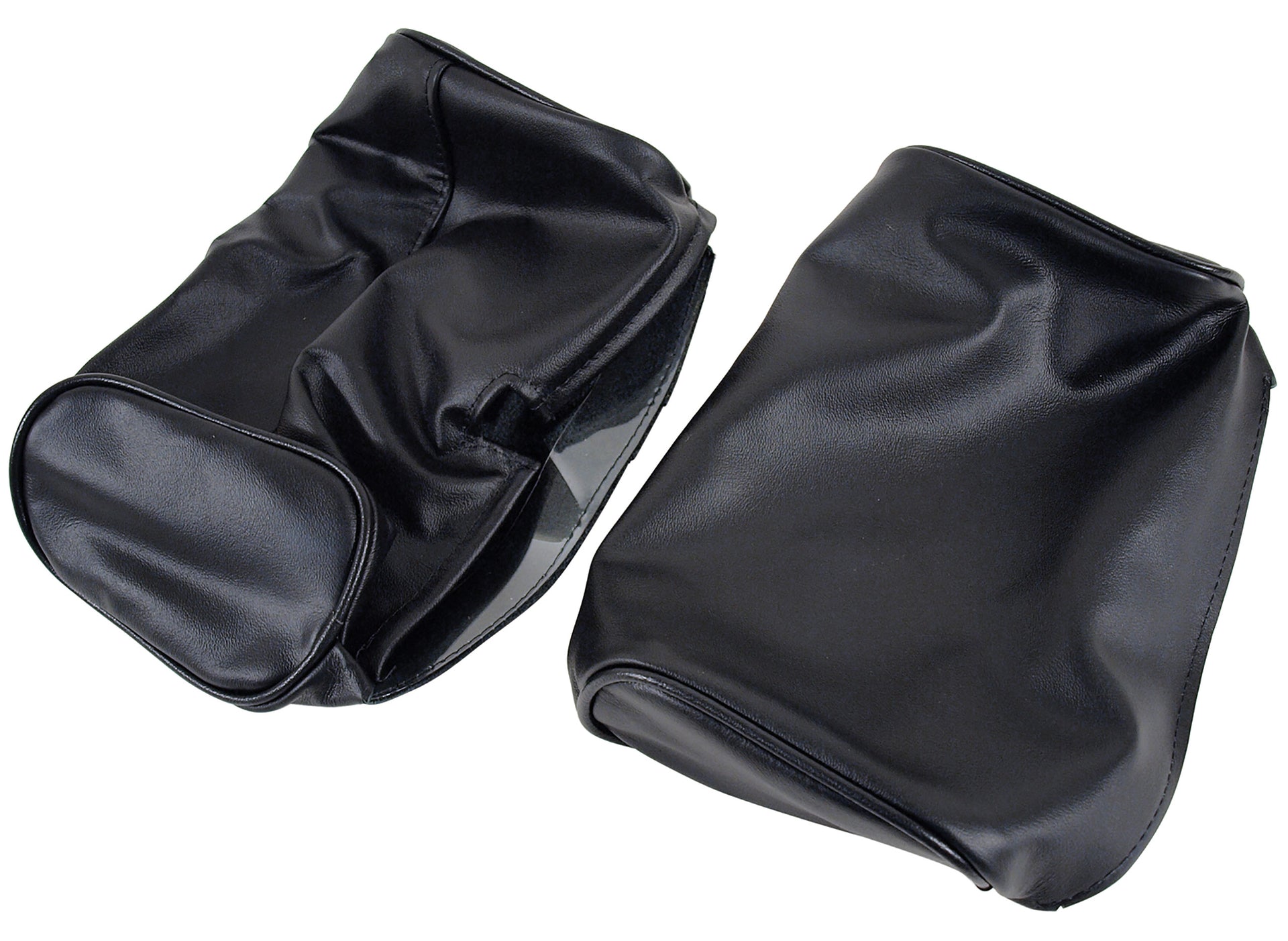 1966-1966 Corvette Headrest Covers Black Leather-425820-Corvette-Store-Online