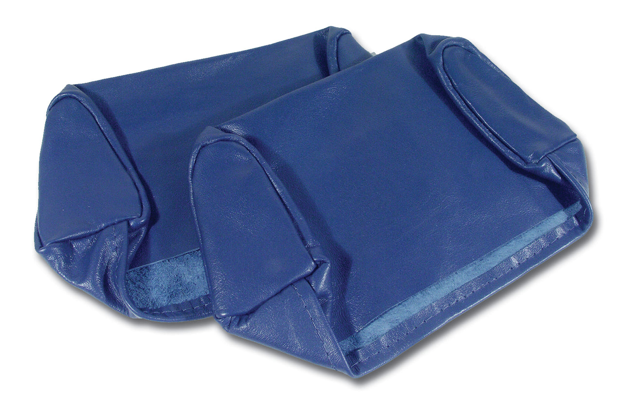 1968-1968 Corvette Headrest Covers Dark Blue Leather-426032-Corvette-Store-Online