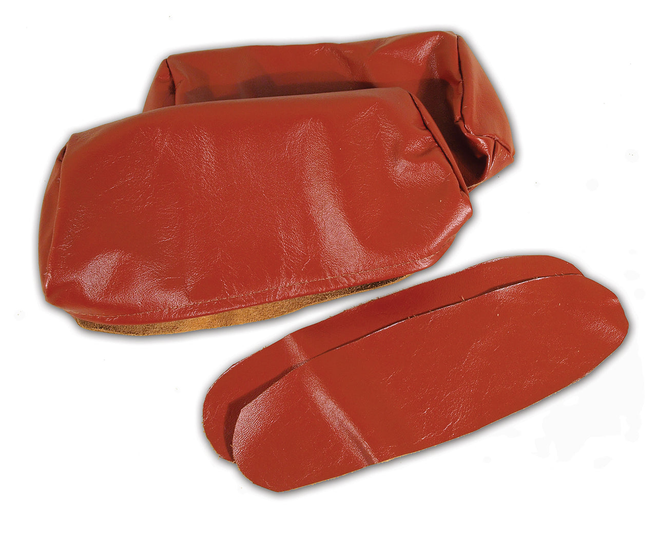 1968-1968 Corvette Headrest Covers Dark Orange Leather-426038-Corvette-Store-Online