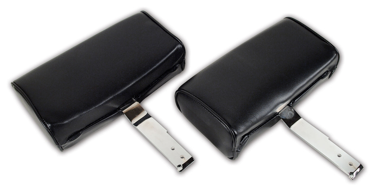 1966-1966 Corvette Headrests Black Complete Vinyl-426220-Corvette-Store-Online