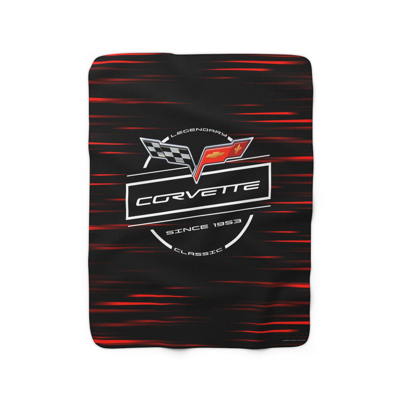 C6 Corvette Racing Speed Lines Decorative Sherpa Blanket